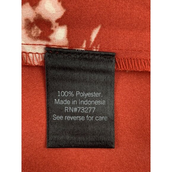 Simply Vera Vera Wang Sleeveless Floral Print Red Blouse Ruffle Neck Size PS - Picture 10 of 10